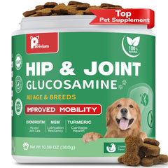 Petrivium dog hip joint chews bottle supports daily mobility