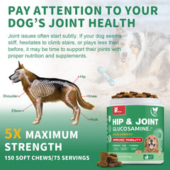 Petrivium dog hip joint chews hero shot demonstrates improved movement