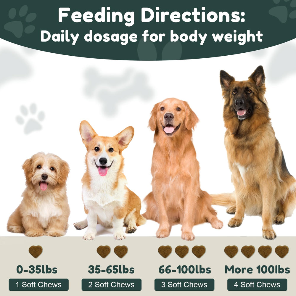 Petrivium dog multivitamin chewable digestive-balance shows probiotic strains supporting gut health.