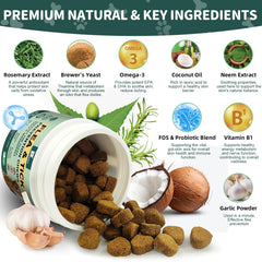 Petrivium Dogs Flea Tick Chews promote healthy skin and coat support.