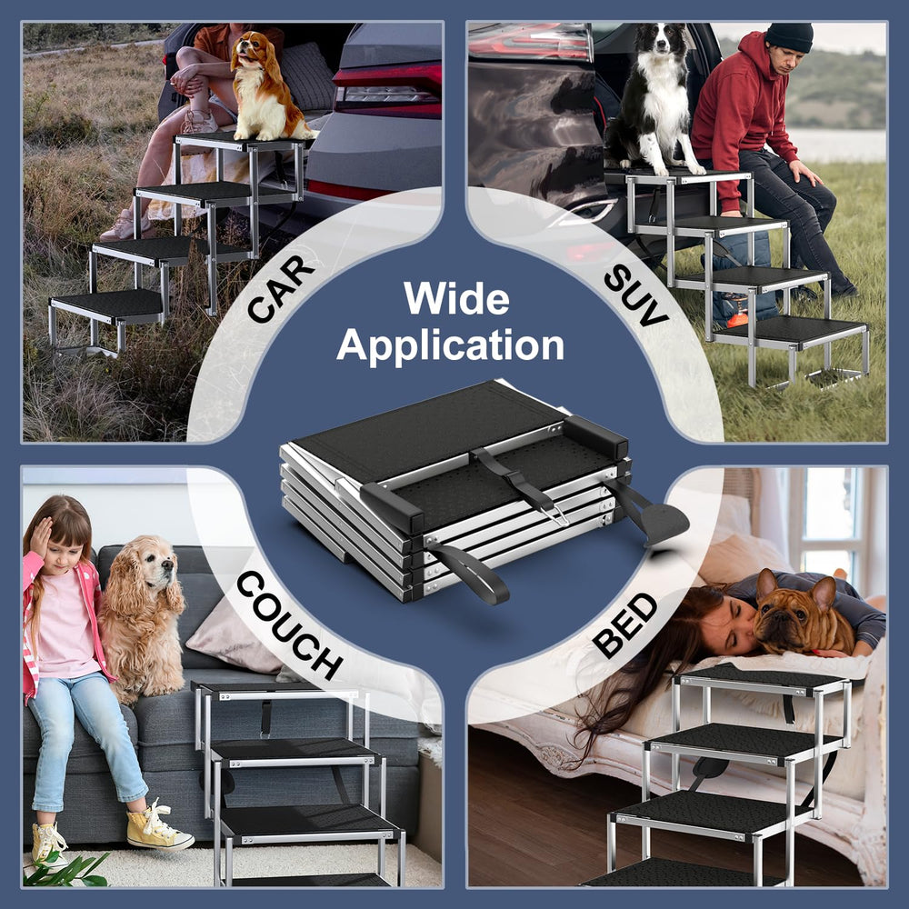 PetRuna dog stairs capacity up to 250 lbs supports larger dogs