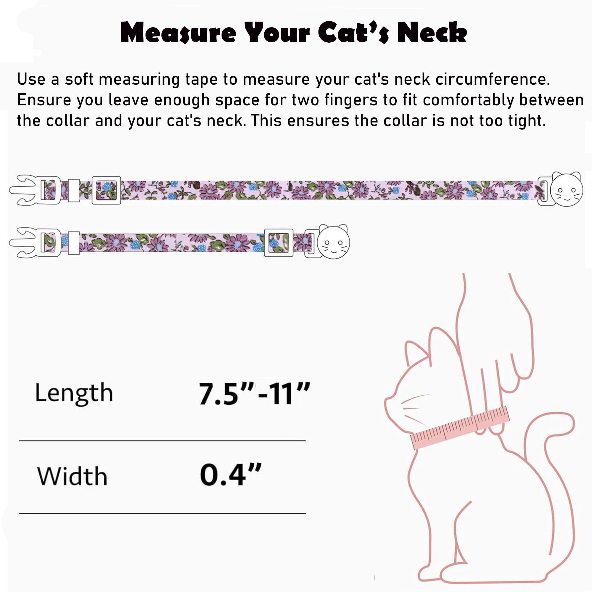 PETS ARE FUN soft cotton cat collar close-up showing gentle fabric.