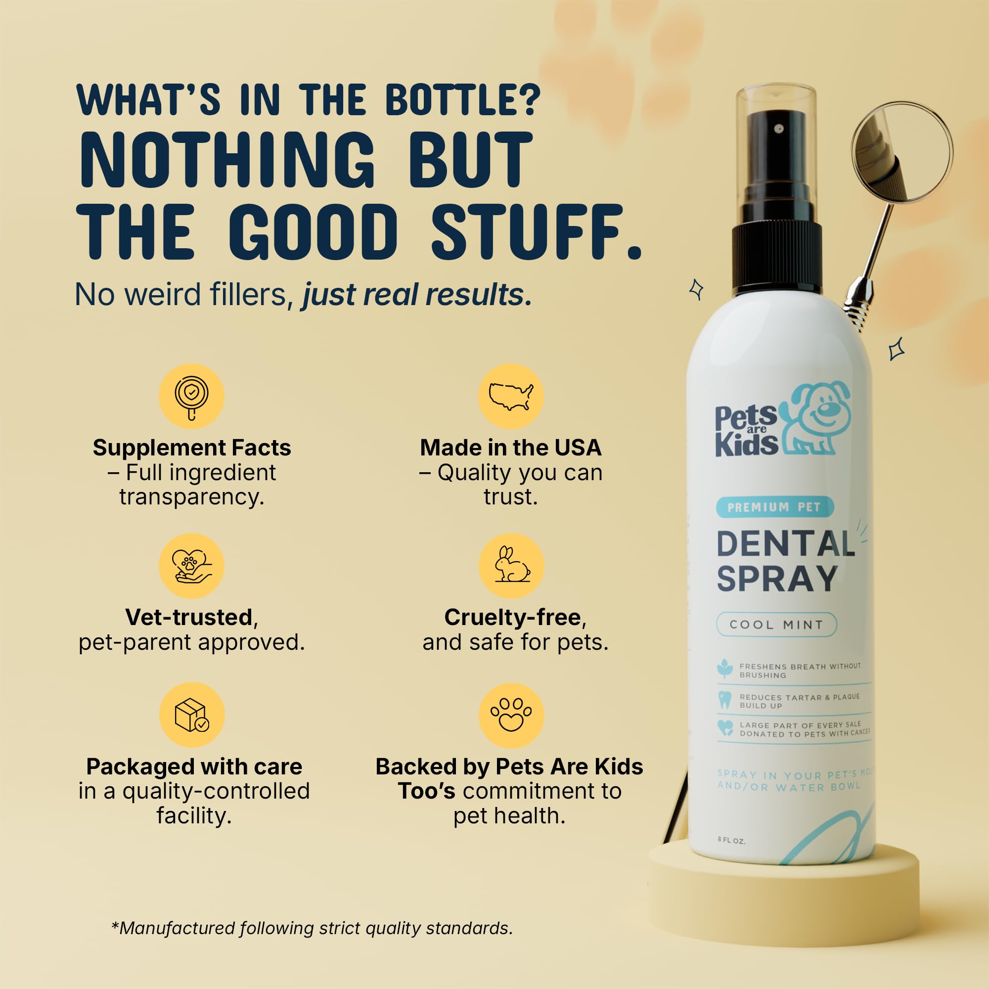 Pets Are Kids Too dog breath freshener in use to improve oral comfort