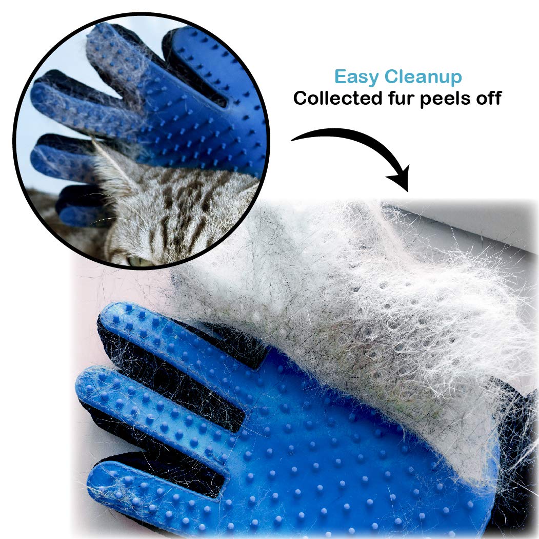 Pets First grooming glove easy-clean makes removing hair quick after grooming sessions