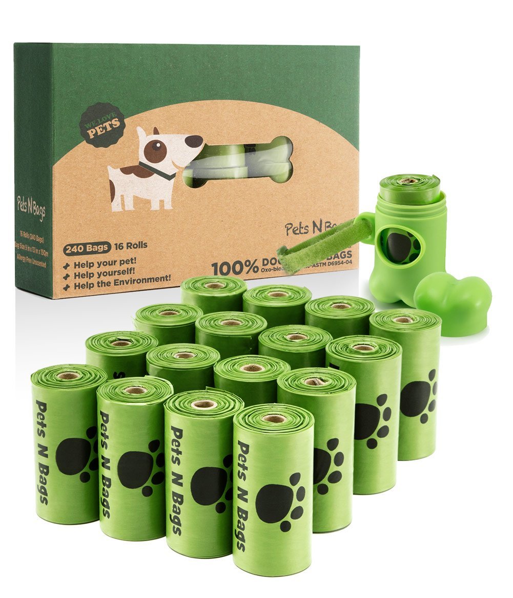 Pets N Bags poop bags with dispenser included for convenient walks