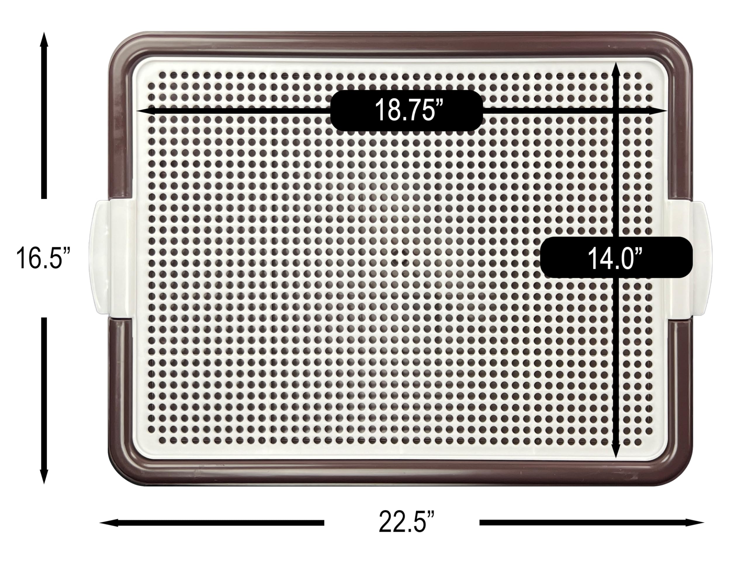 Pets-N-Me detachable mesh bottom tray enables quick drainage and easy cleaning