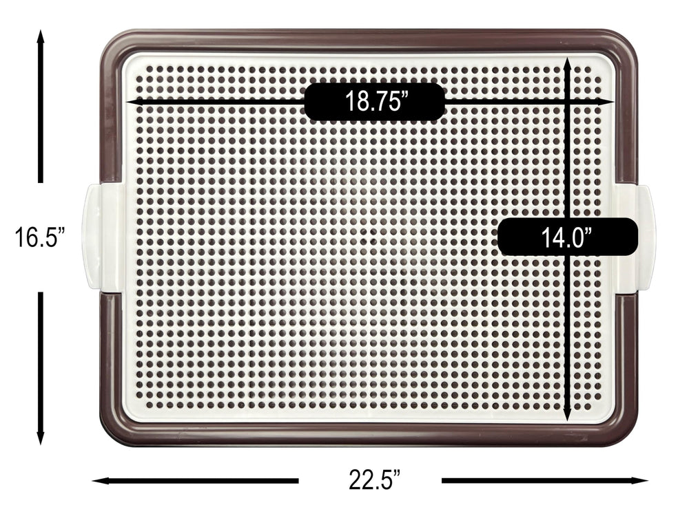 Pets-N-Me detachable mesh bottom tray enables quick drainage and easy cleaning