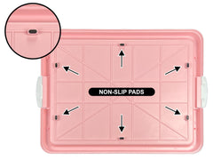 Pets-N-Me pink pee pad holder indoors outdoors setup supports versatile placement