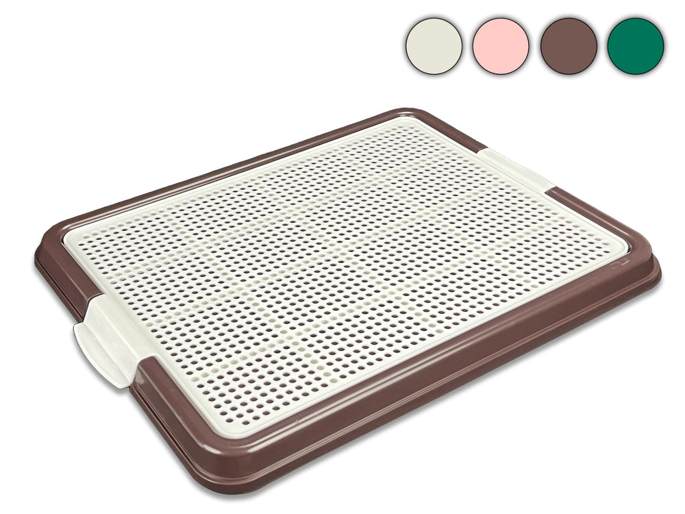 Pets-N-Me pee pad holder with snap locks keeps pads in place during use