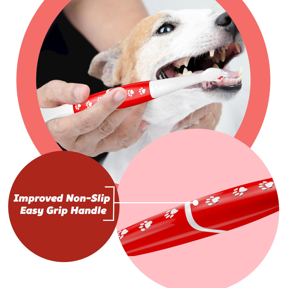 Pets & Pupps extra-soft bristles soothe sensitive gums during brushing sessions.