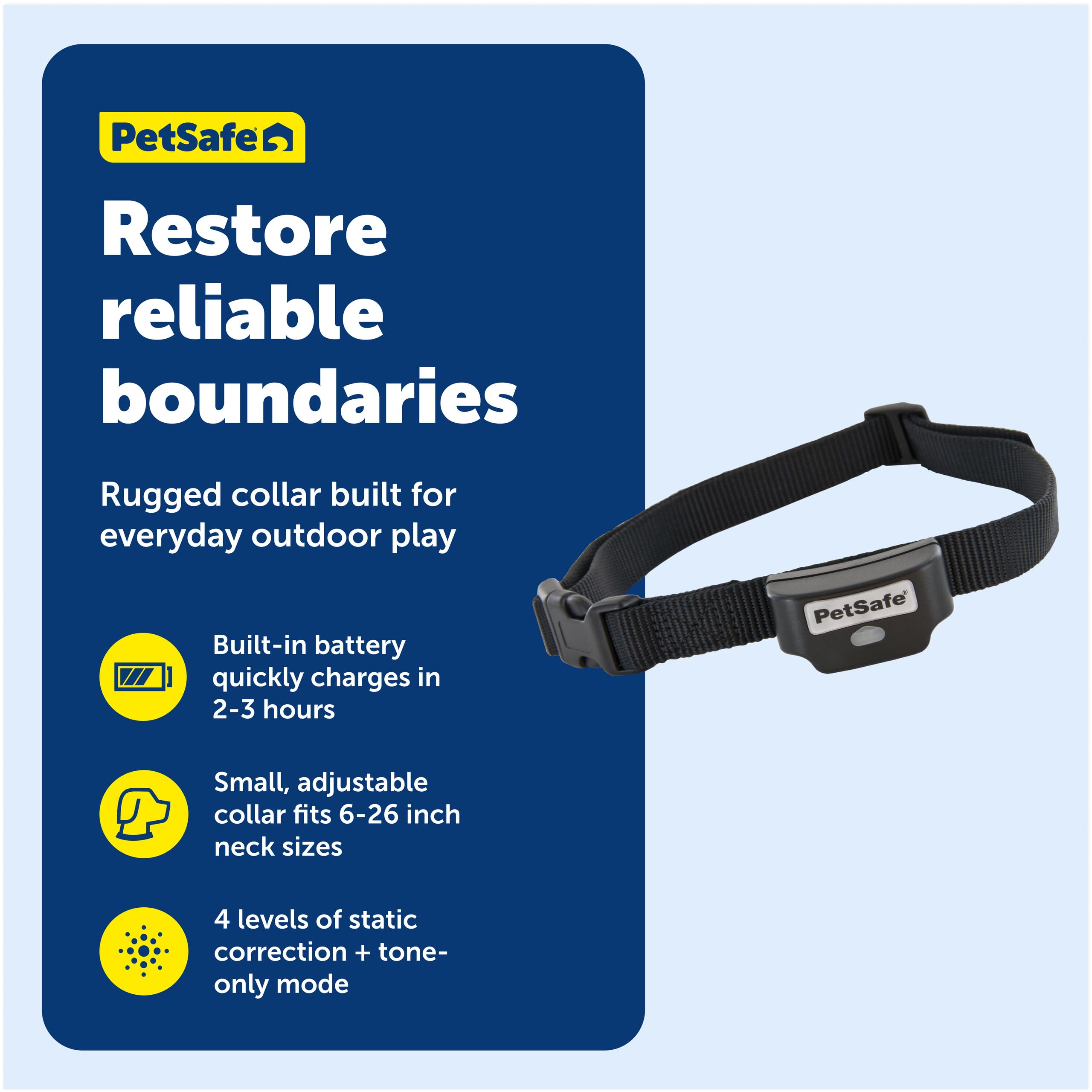 PetSafe adjustable-neck collar with four correction levels for personalized training.