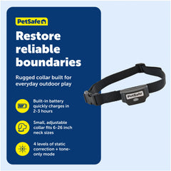 PetSafe adjustable-neck collar with four correction levels for personalized training.