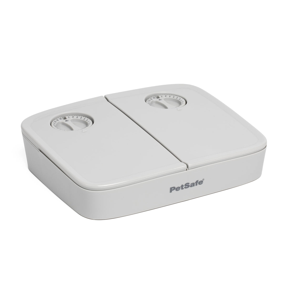PetSafe Analog 2 Meal Feeder front view shows a compact, dependable pet food dispenser for timely meals.