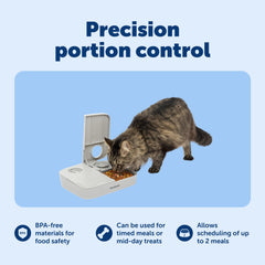 PetSafe Analog 2 Meal Feeder tamper-lids emphasize secure lids that deter early access.