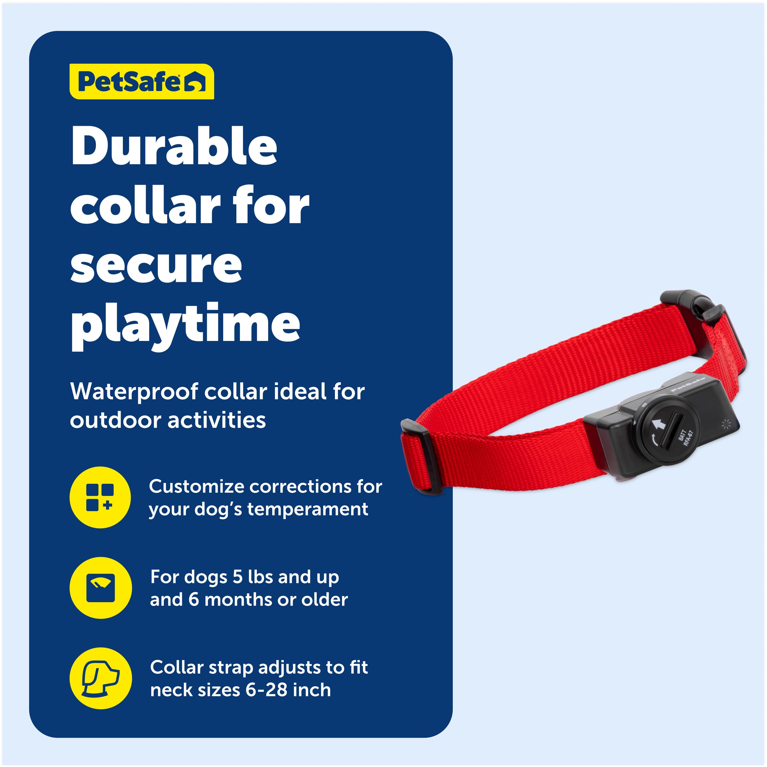 PetSafe battery status indicator helps track collar power.