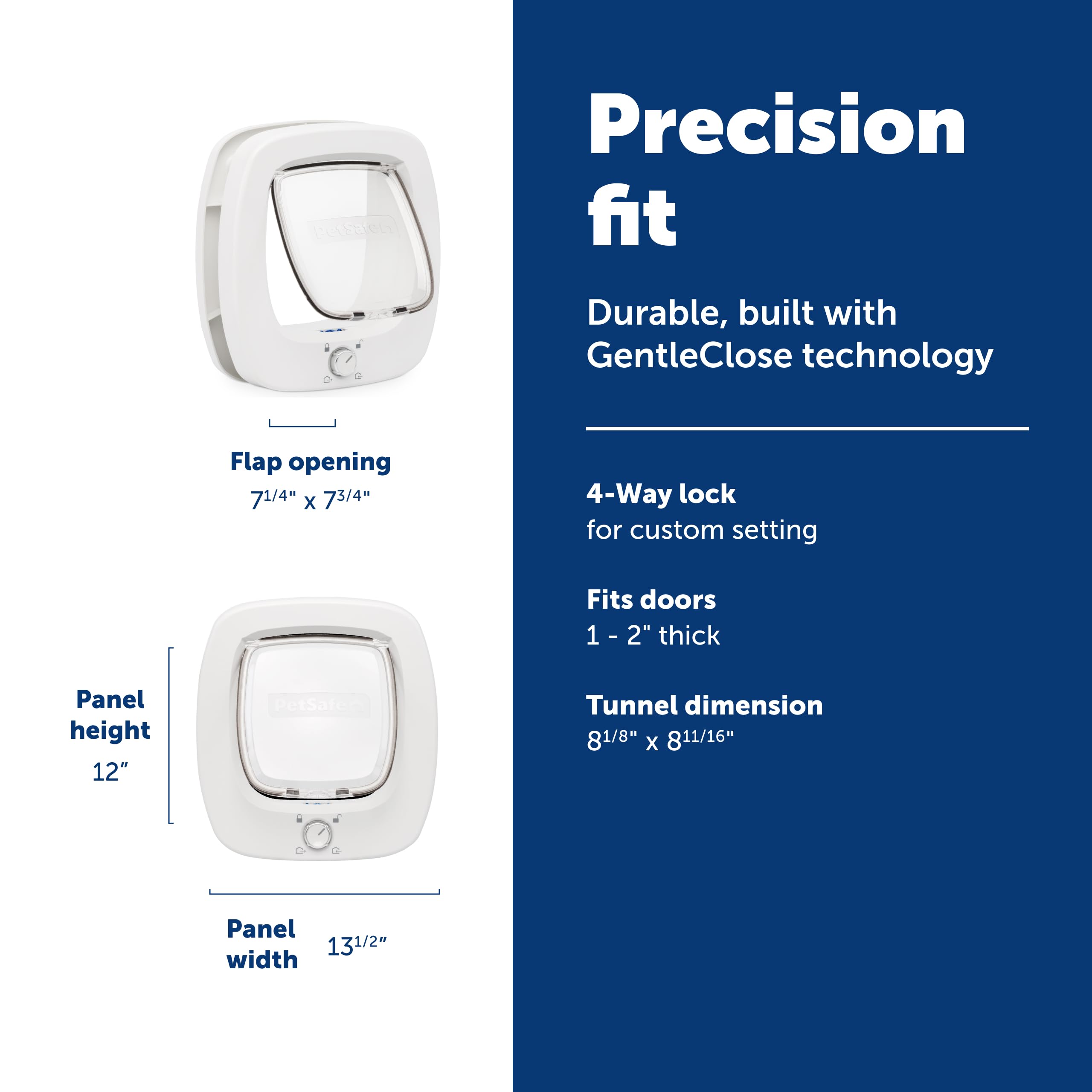 PetSafe Big Cat Door shows four-way lock for secure, controlled entry