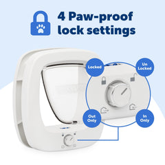 PetSafe Big Cat Door quiet soft-close flap reduces noise during pet passages