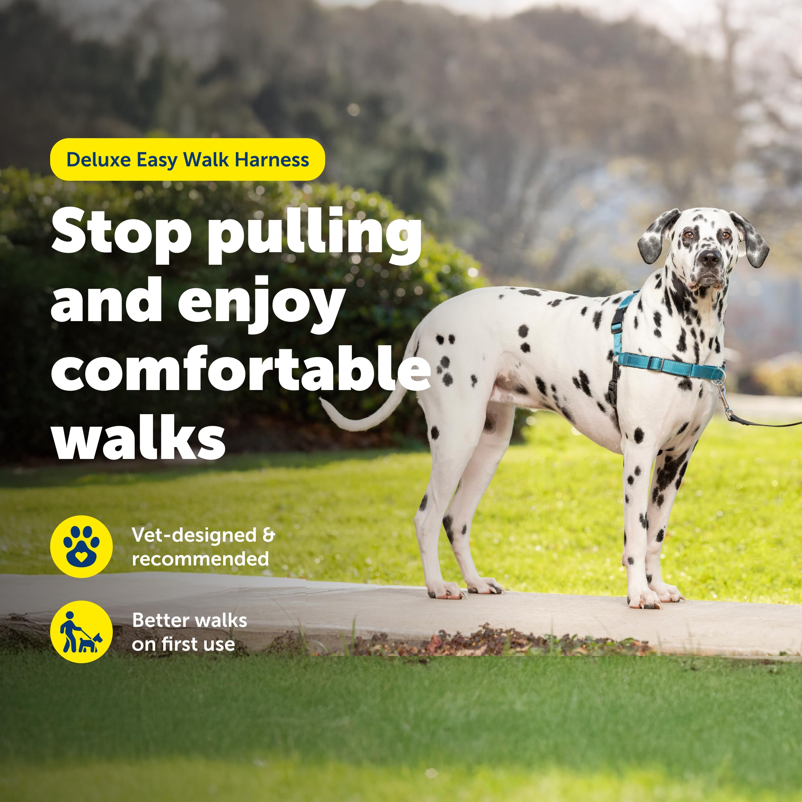 PetSafe Deluxe Easy Walk Harness different colored belly straps aid easy on/off.