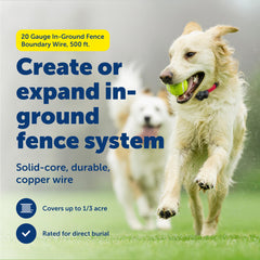 PetSafe direct-burial 20ga wire installed underground for reliable containment.