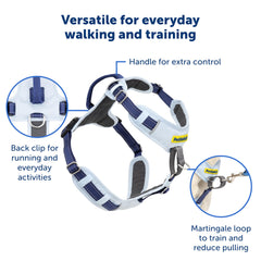 Petsafe Easy Walk durable fabric with reflective trim enhances visibility during night walks.