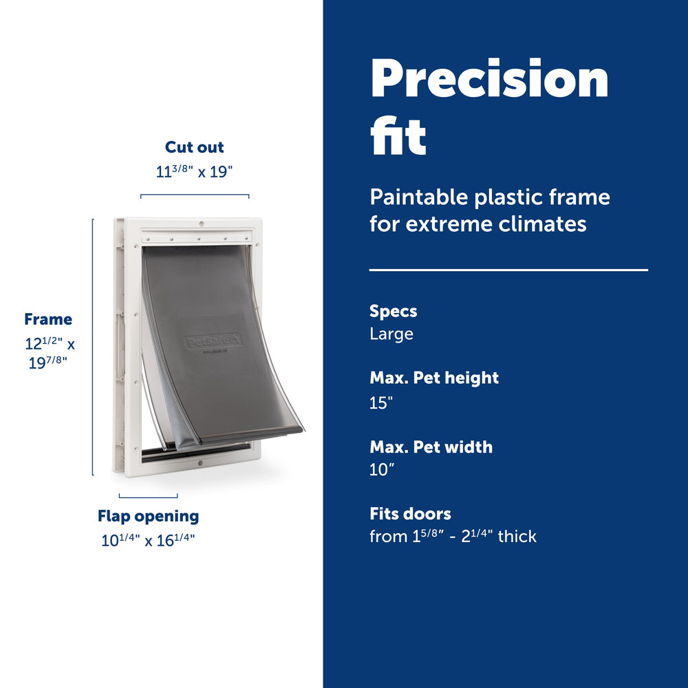 Petsafe Extreme Weather Door durable plastic frame ready to paint to match home style