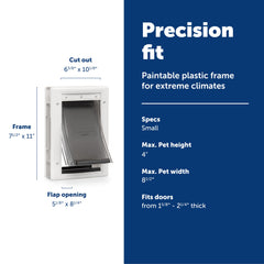 PetSafe Extreme Weather Door inside frame demonstrates a paintable finish to match decor