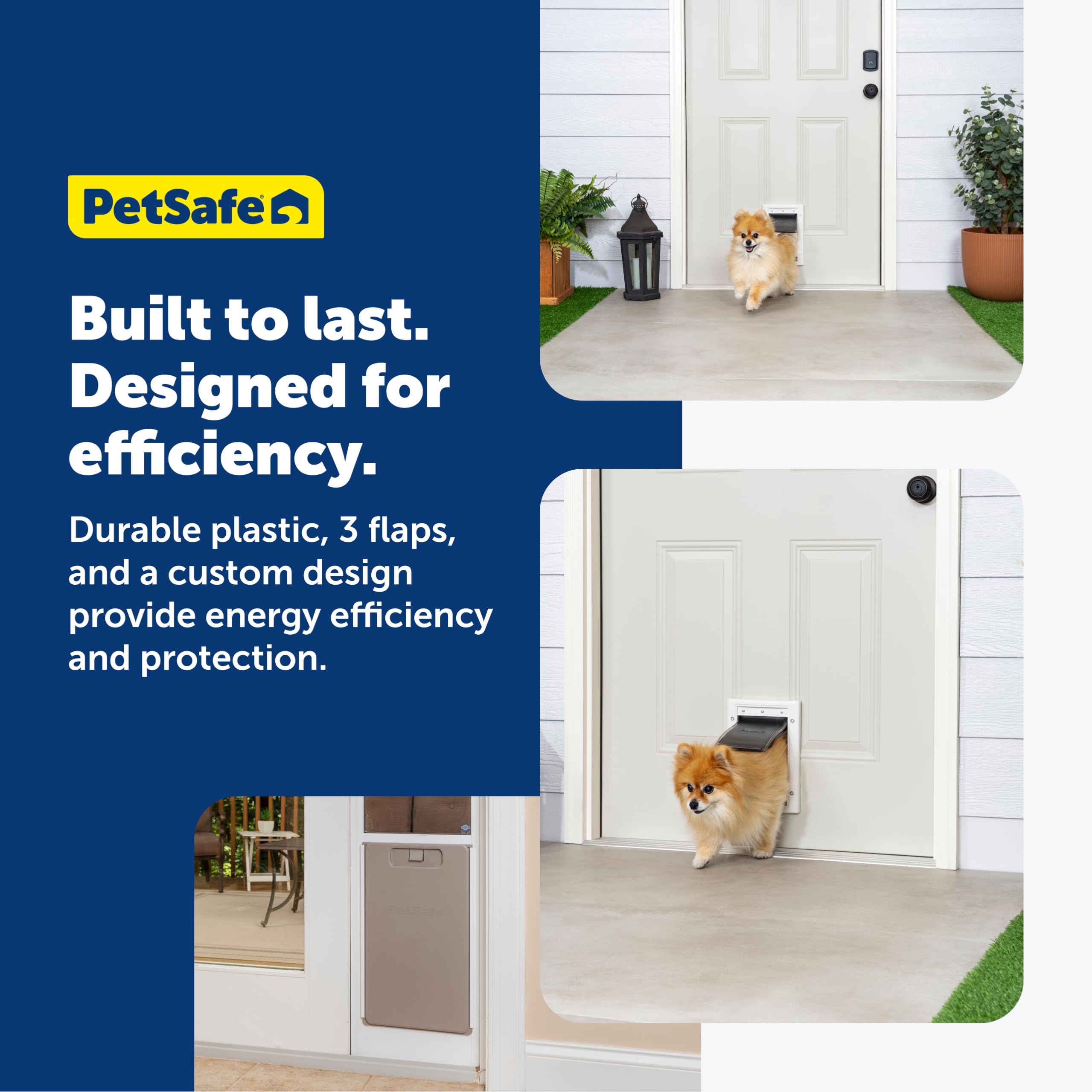 PetSafe Extreme Weather Door paintable frame blends with decor while providing weather protection