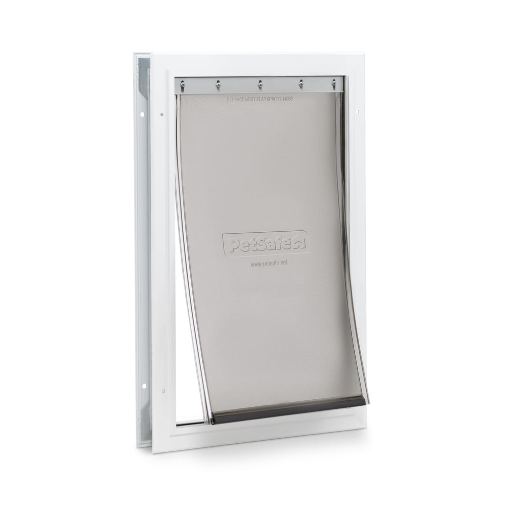 PetSafe Freedom aluminum door frame close-up highlighting durable corners for active households