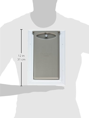 PetSafe Freedom aluminum door small white slide-in panel enables controlled outdoor access