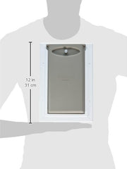 PetSafe Freedom aluminum door small white slide-in panel enables controlled outdoor access