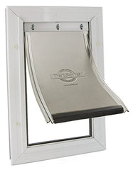 PetSafe Freedom aluminum door small white weather seal blocks cold drafts