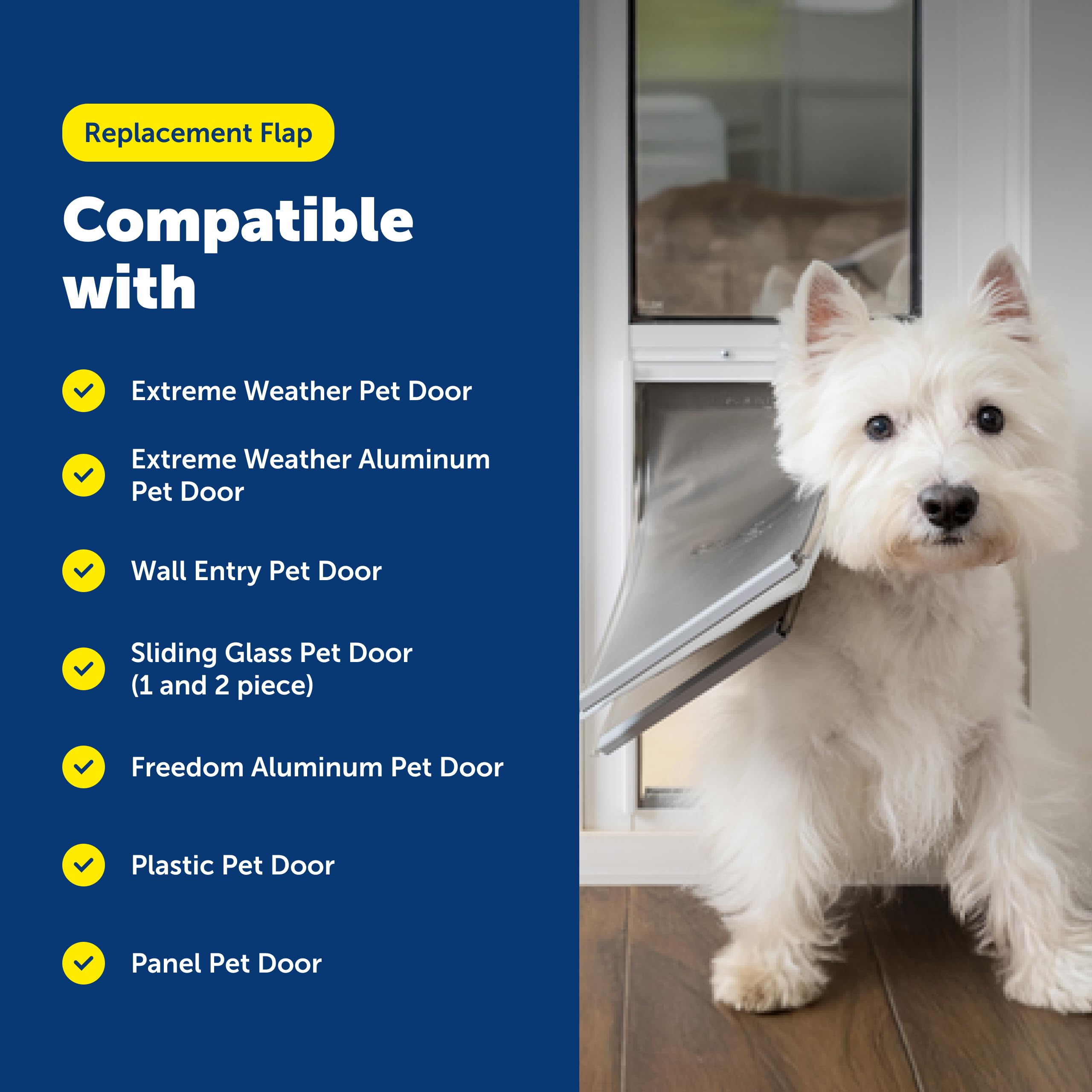 PetSafe Original Replacement Flap installs quickly with a screwdriver for DIY replacement