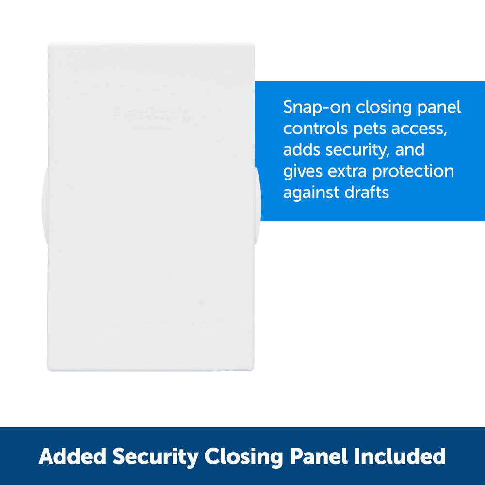 Lockable slide panel provides controlled access and peace of mind.