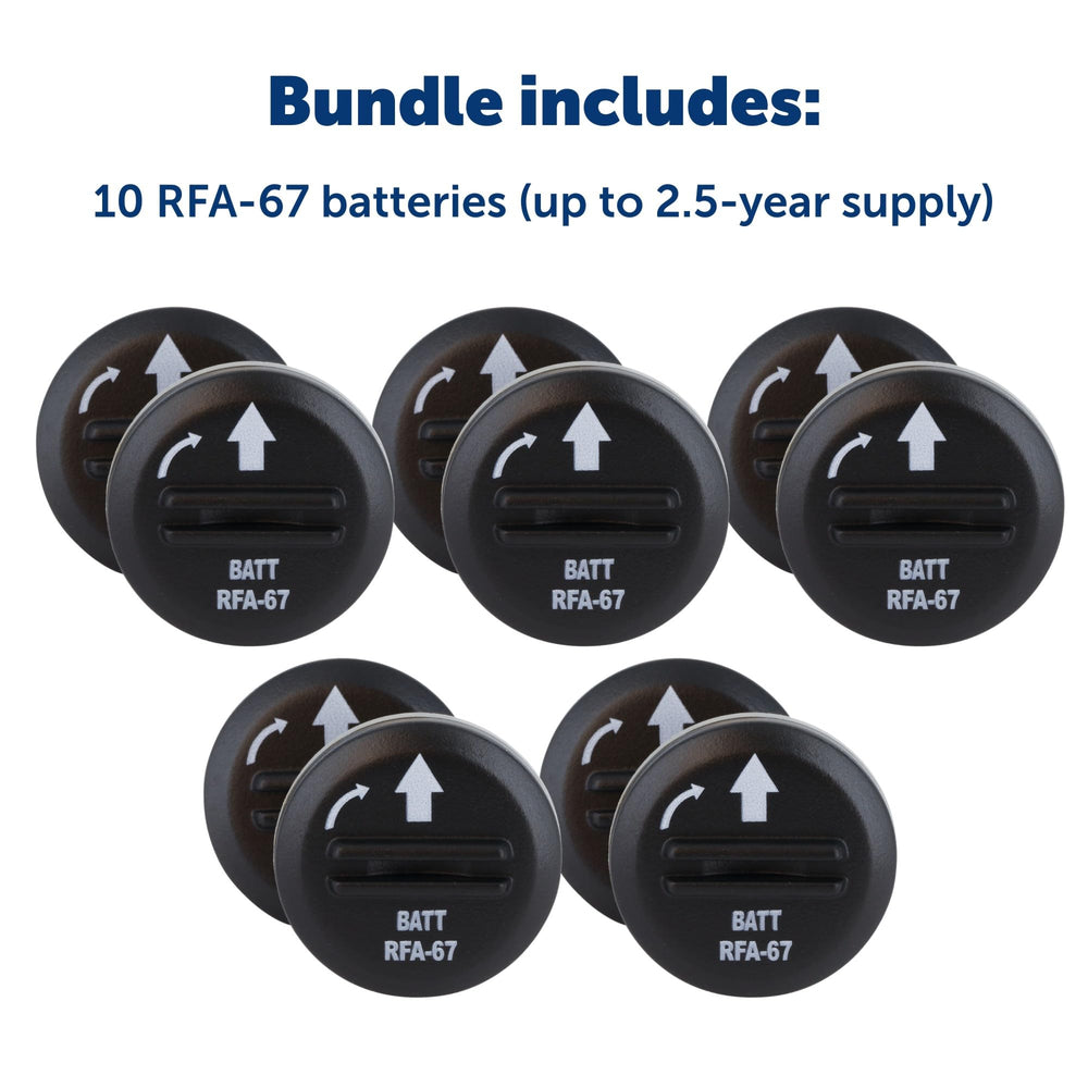 PetSafe RFA-67 battery pack closeup highlighting compact replacement power.