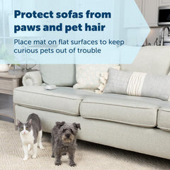 PetSafe ScatMat sofa-edge deterrent keeps furniture pet-friendly.