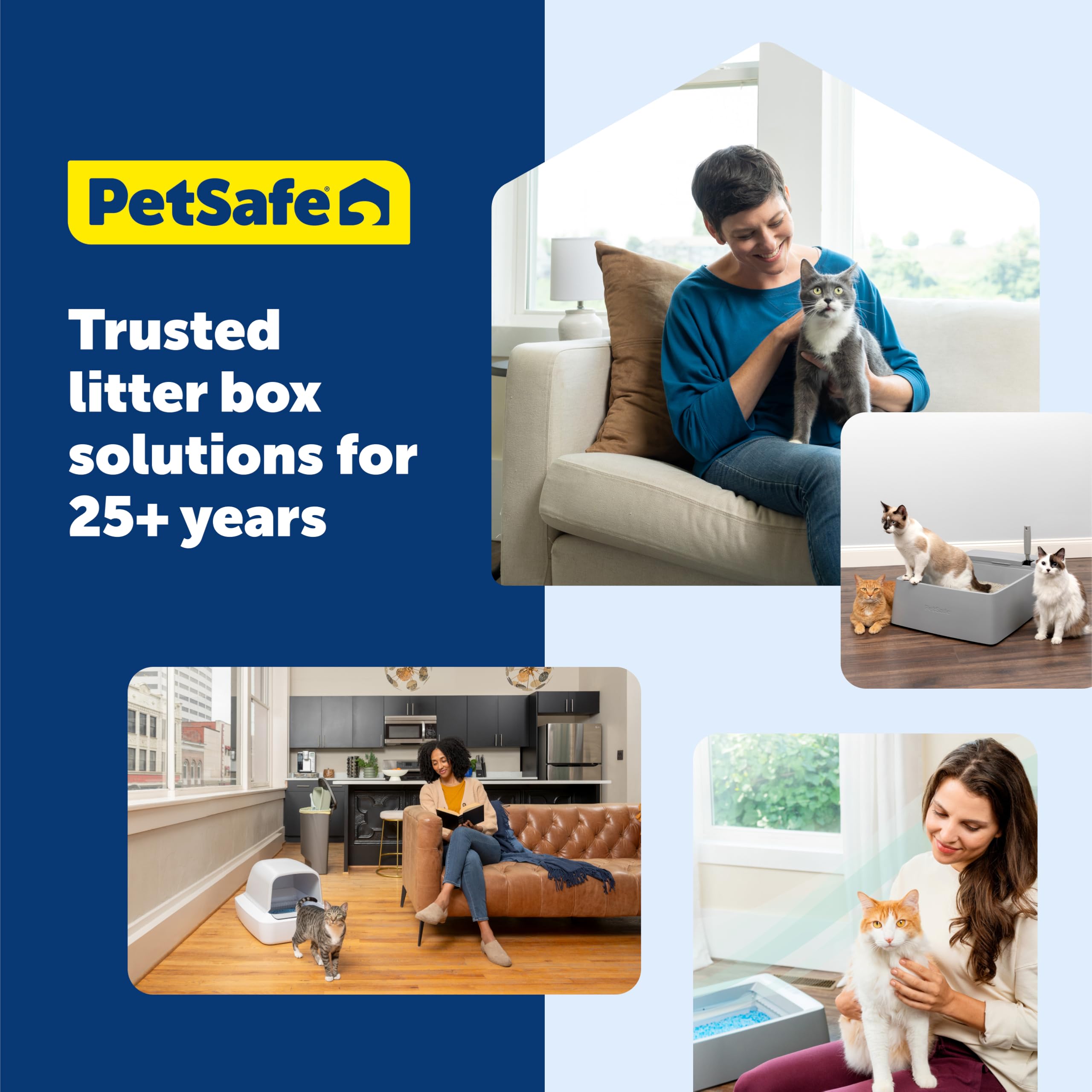 PetSafe ScoopFree multi-cat capacity supports busy households with long-lasting cleanup.