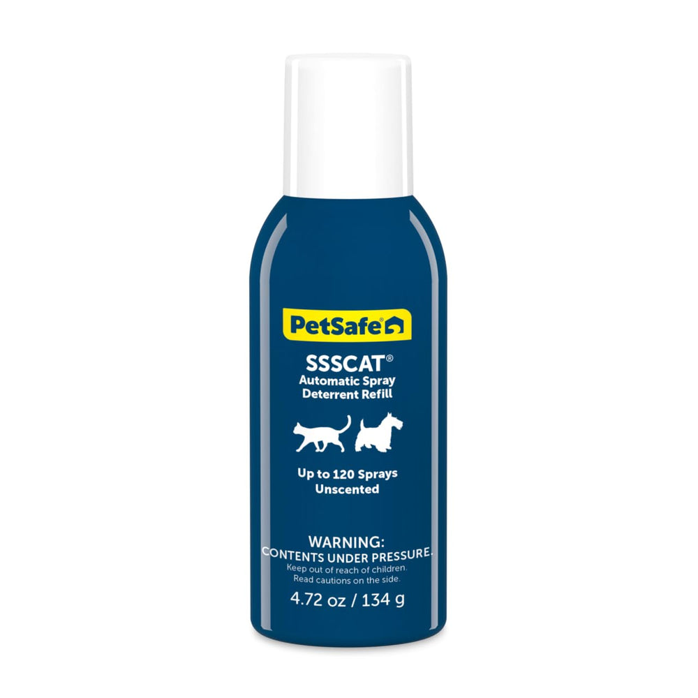 Petsafe SSSCAT air burst demonstrates odorless boundary training for off-limits areas.