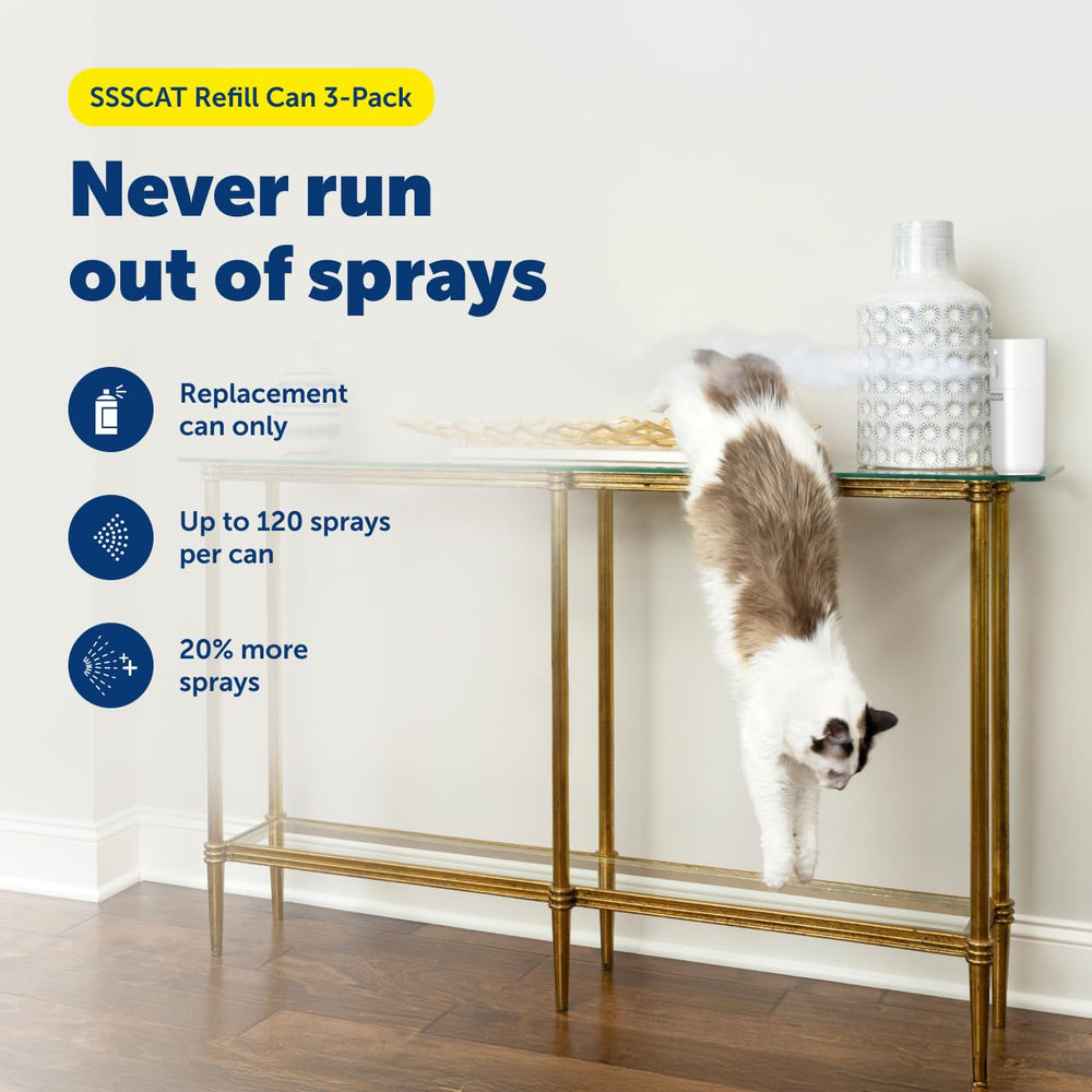 PetSafe SSSCAT motion-sensor detection up to 3 feet deters pets around counters.