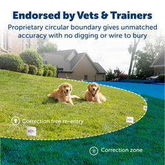 PetSafe stay-and-play compact fence receiver collar is waterproof and rechargeable for outdoor use