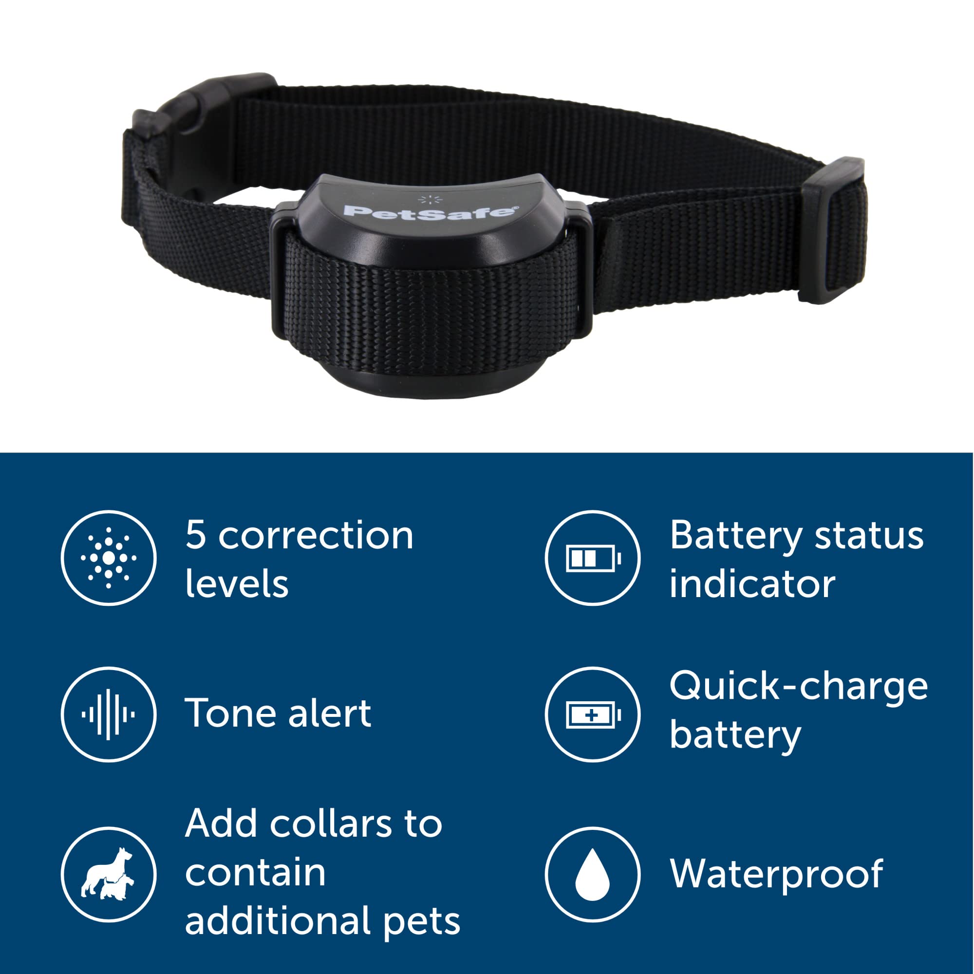 PetSafe Stay & Play waterproof collar withstands rain and splashes