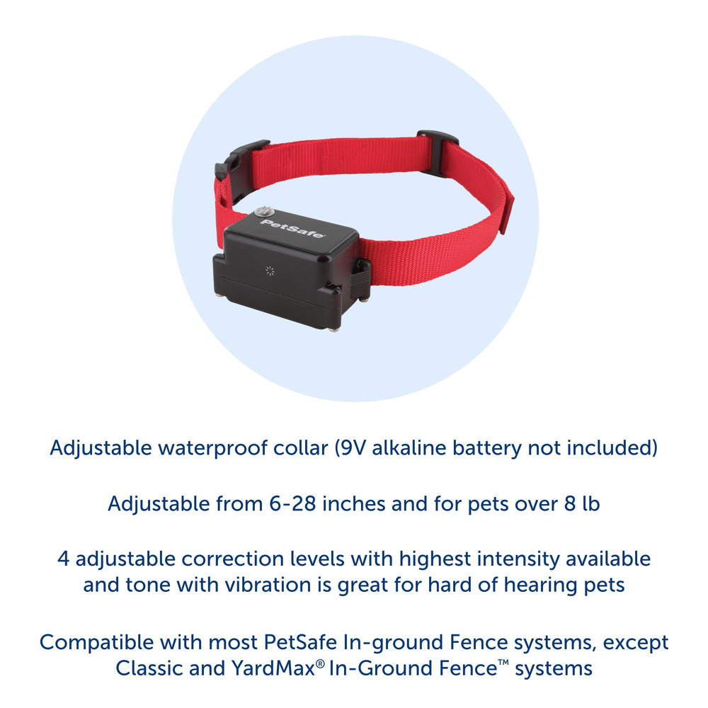 PetSafe waterproof receiver collar close-up highlighting durability outdoors