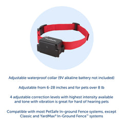 PetSafe waterproof receiver collar close-up highlighting durability outdoors