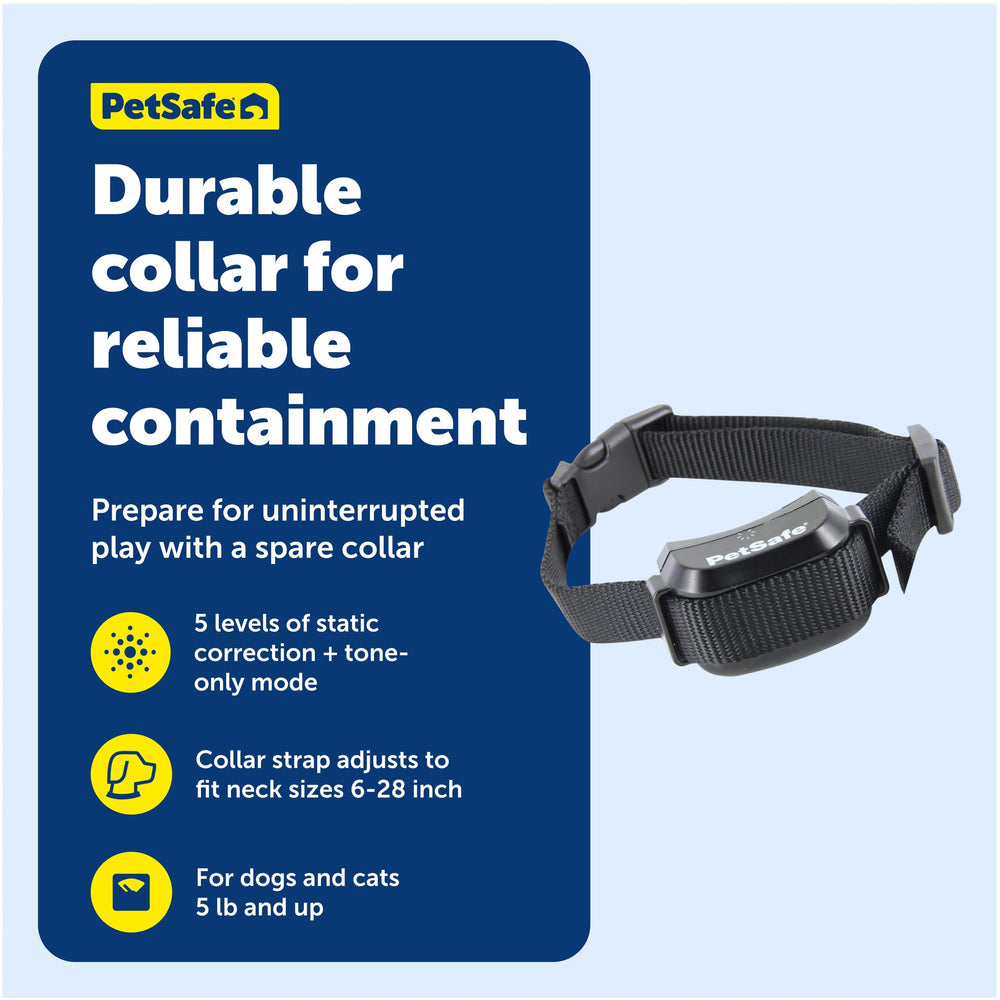 Petsafe YardMax neck size 6 to 28in demonstrates versatile pet fit