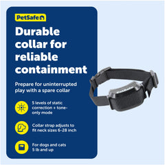 Petsafe YardMax neck size 6 to 28in demonstrates versatile pet fit