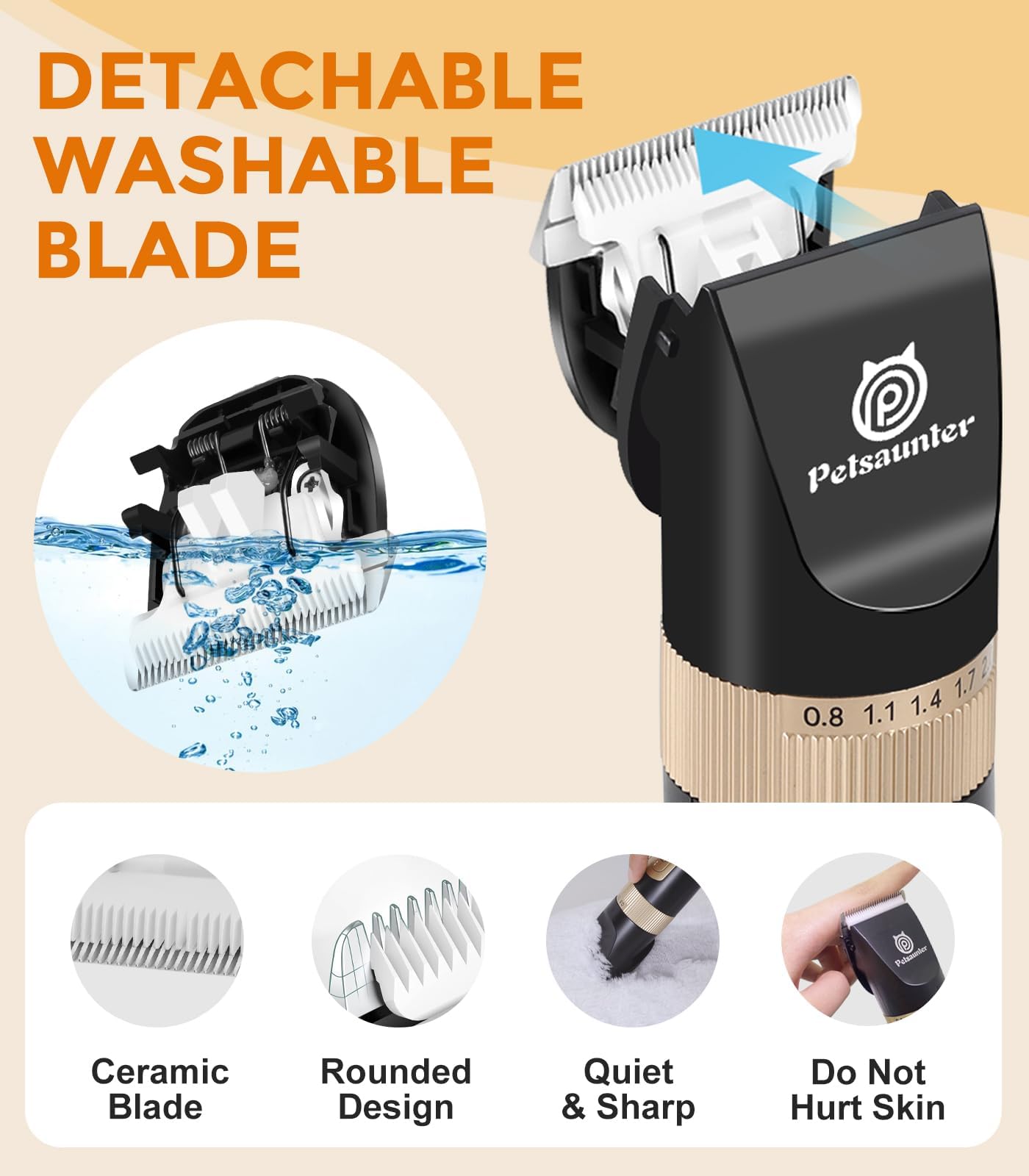 Petsaunter ergonomic grip dog clippers for comfortable extended sessions
