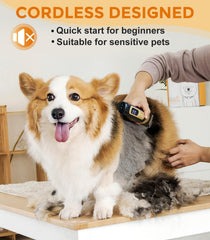 Petsaunter dog clippers LCD display shows speed and battery