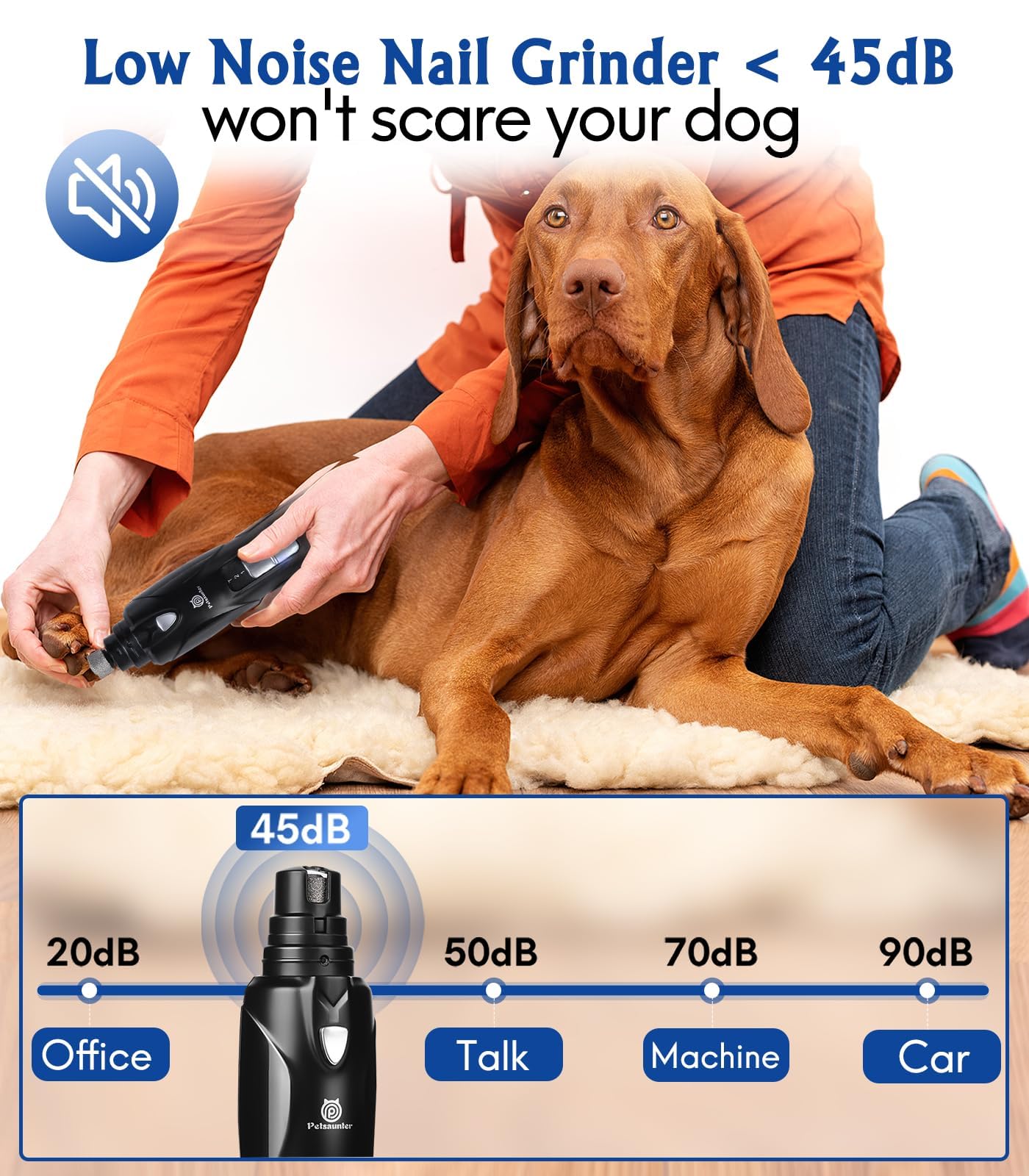 Petsaunter Type-C rechargeable cordless design for convenient charging