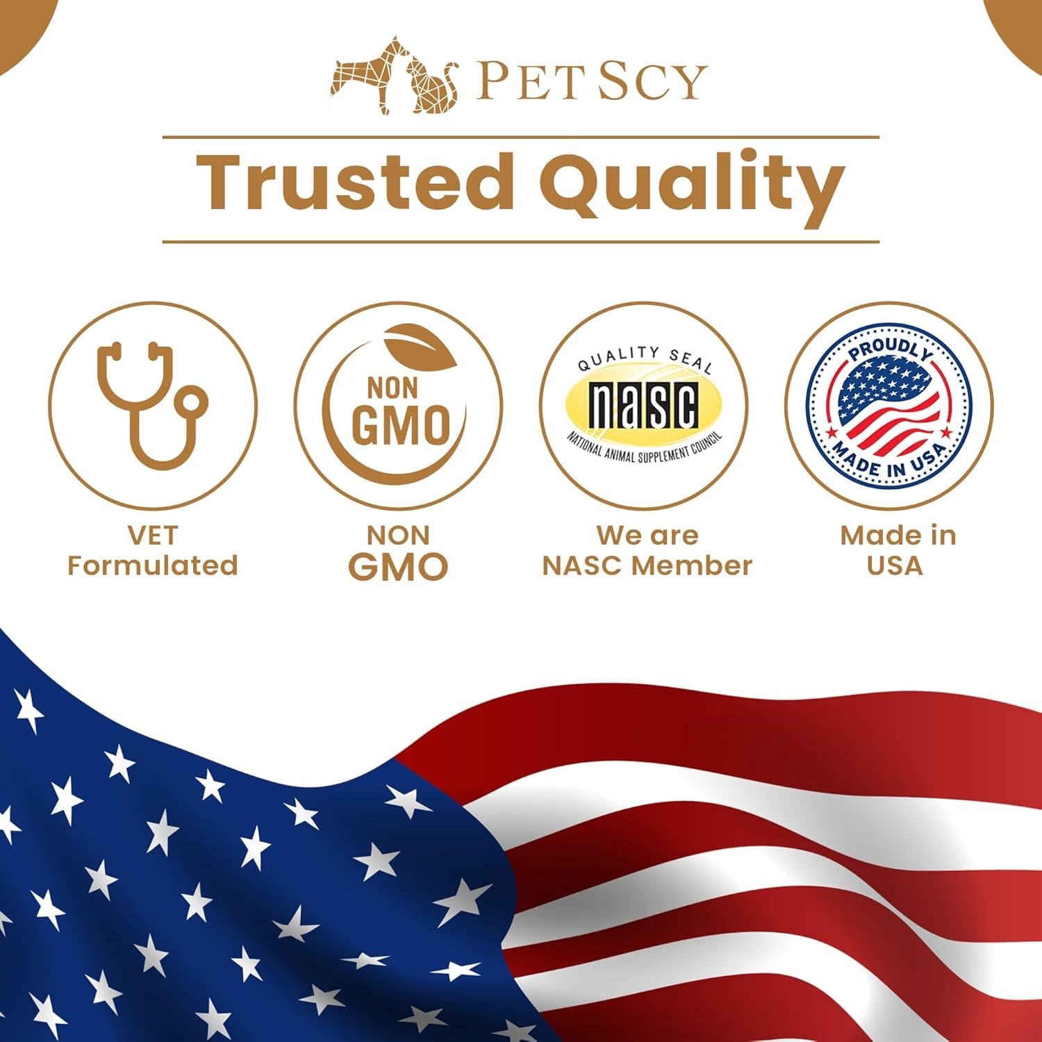 PetScy Itch & Allergy Plus Bacon Flavor Chews beside the open bag promoting digestive comfort.