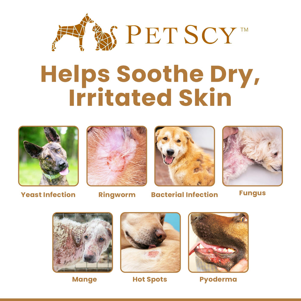 Petscy Keto Skin Relief Mousse applied to skin folds for moisture-friendly comfort.