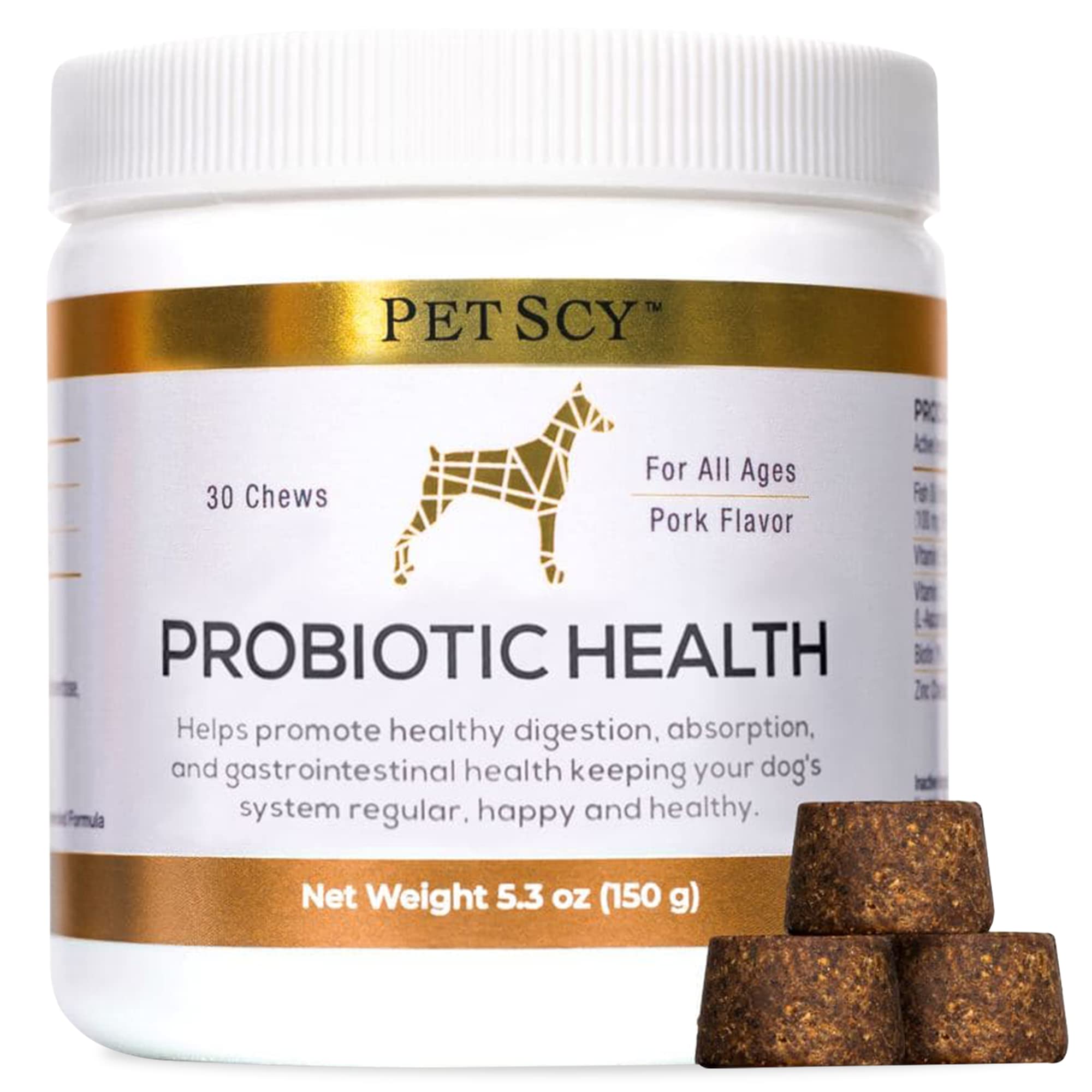 PetScy probiotic chews safe ingredients emphasis on clean formulation